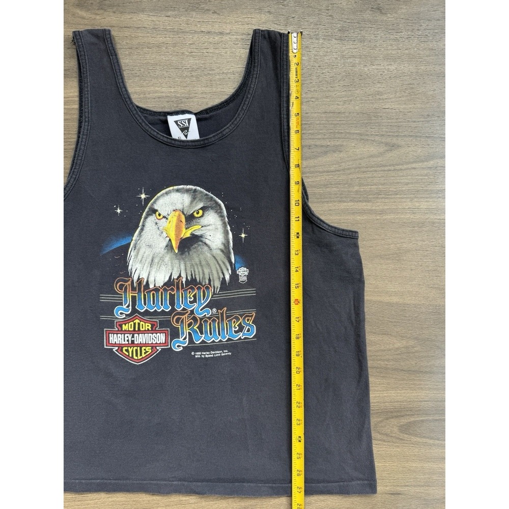 Vintage 1988 Harley Davidson Harley Rules Eagle Tank Top Size XL‎ - Picture 2 of 8
